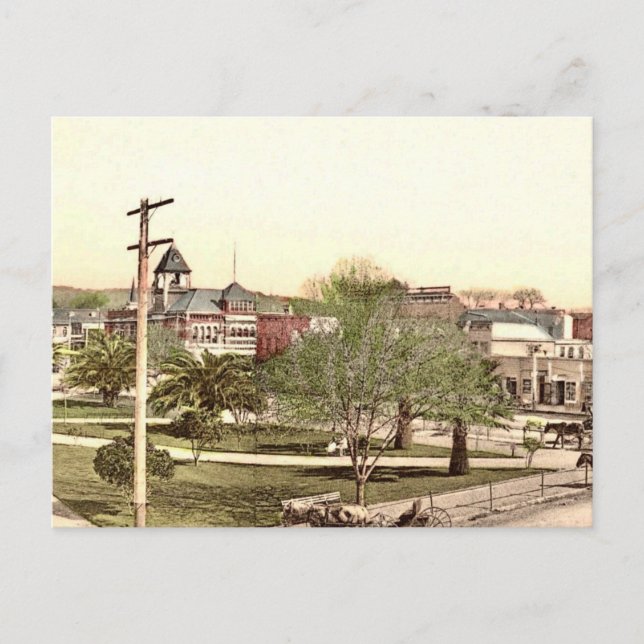 Postal La Plaza en Healdsburg CA (Anverso)