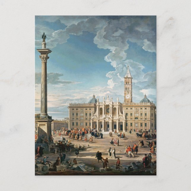 Postal La Plaza Santa Maria Maggiore, 1752 (Anverso)