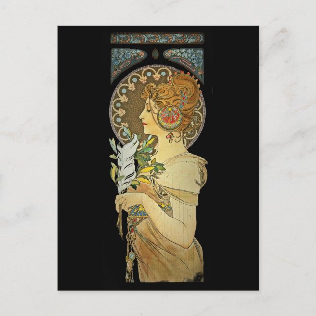 Postal La pluma de 1899 (Anverso)