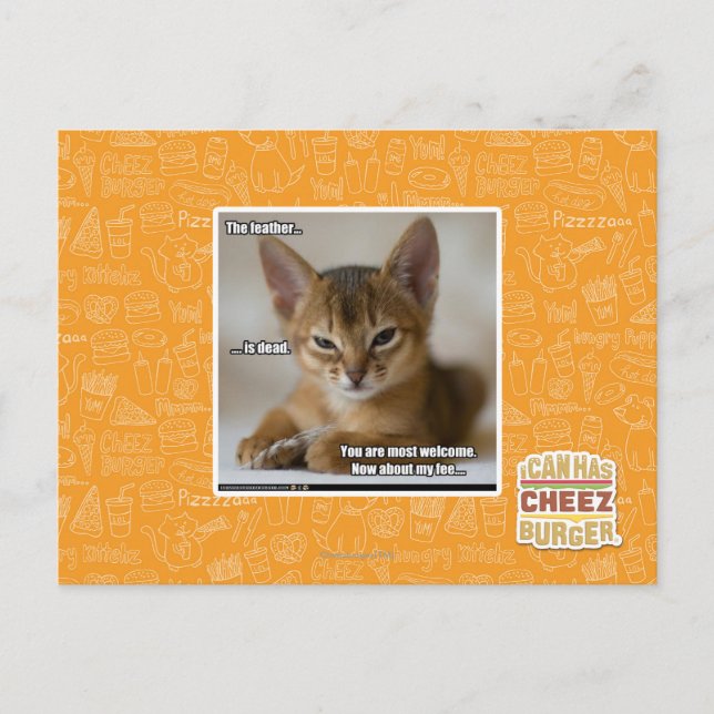 Postal La pluma está muerta. (Anverso)