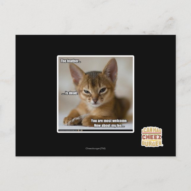 Postal La pluma está muerta. (Anverso)