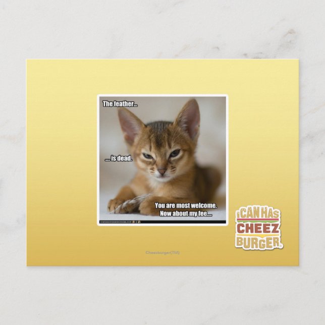 Postal La pluma está muerta. (Anverso)