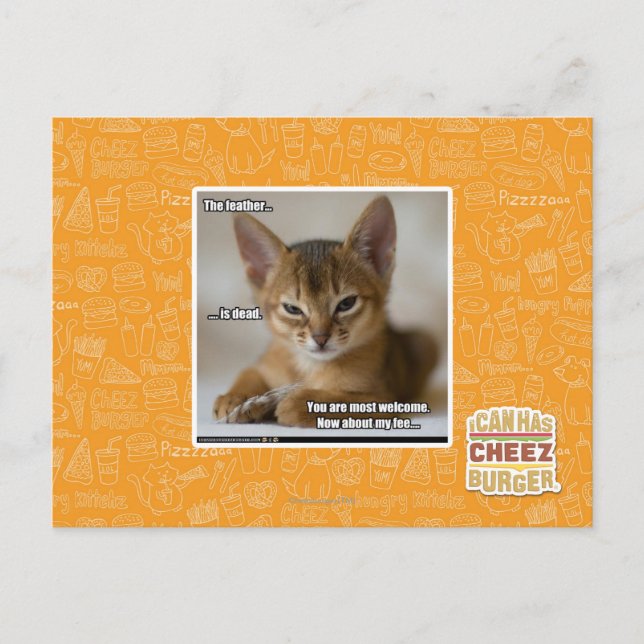 Postal La pluma está muerta. (Anverso)