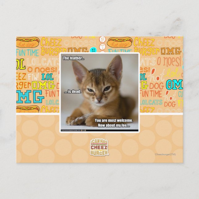 Postal La pluma está muerta. (Anverso)