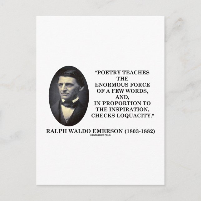 Postal La Poesía Enseña Una Enorme Fuerza De Pocas Palabr (Anverso)