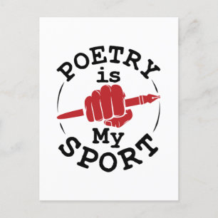 Postal La poesía es mi escritor de poemas deportivos