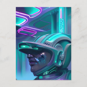 Postal La policía de los sueños - Arte Vaporwave