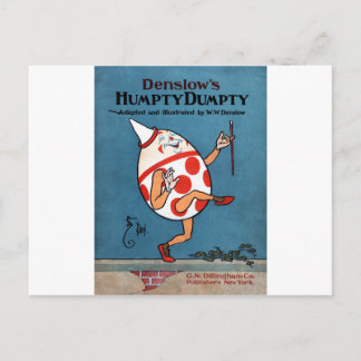 Postal La portada de un libro de época vacío de Denslow