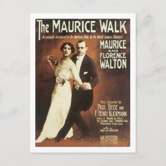Postal La portada del libro de canciones Maurice Walk Vin