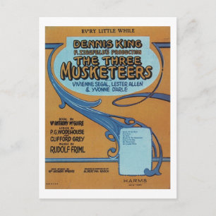 Postal La portada del libro de canciones Vintage de los t