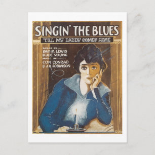 Postal La portada del libro de songbook "The Blues Vintag