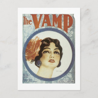 Postal La portada Vamp 2 del libro de sondeos vintage
