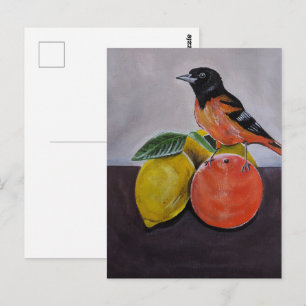 Postal La pose tranquila del oropéndola Pintura de Alfred