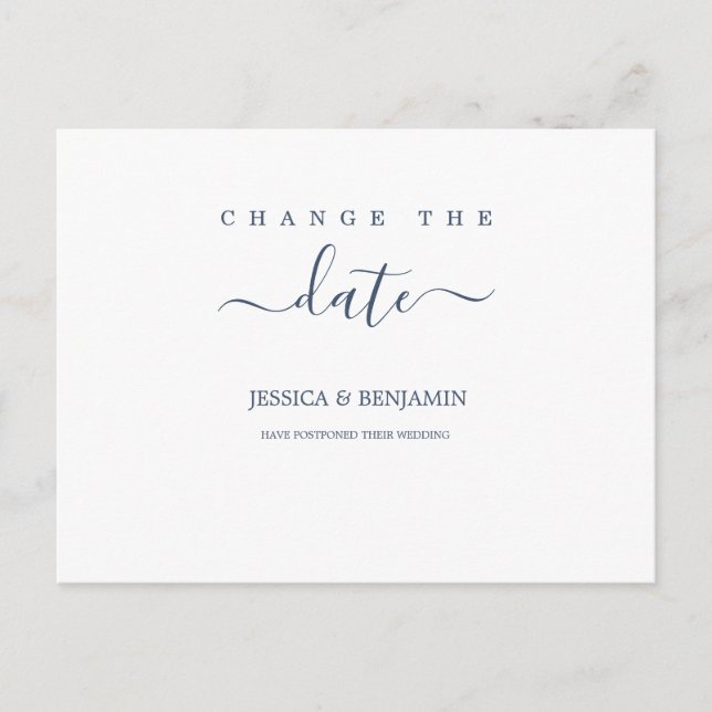 Postal La posposición de los Bodas modernos cambia la fec (Anverso)