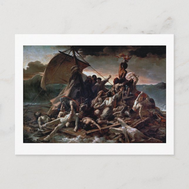 Postal La posta de la Medusa, Theodore Gericault (Anverso)