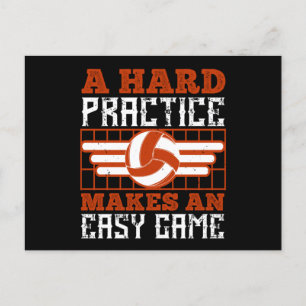 Postal La práctica difícil del voleibol facilita el juego