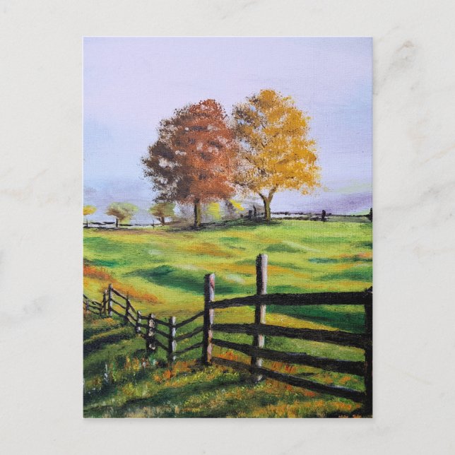 Postal La pradera al amanecer (Anverso)