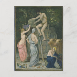 Postal La prensa del vino por Pierre Puvis de Chavannes