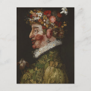 Postal La Primavera de Giuseppe Arcimboldo (1563)