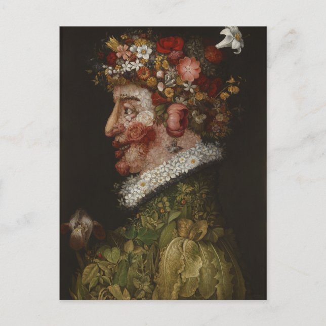 Postal La Primavera de Giuseppe Arcimboldo (1563) (Anverso)