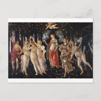Postal La Primavera de Sandro Botticelli