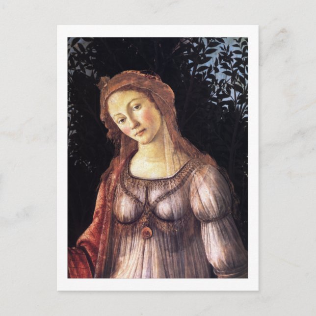 Postal La Primavera en detalle (Anverso)