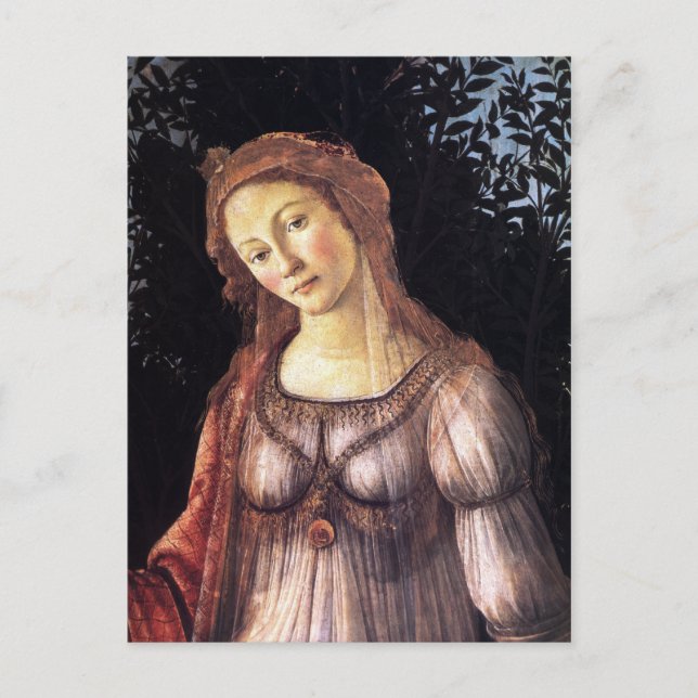 Postal La Primavera en detalle (Anverso)