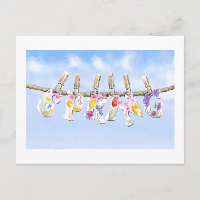 Postal La primavera llegó (Anverso)