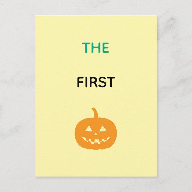 Postal La primera calabaza (Anverso)