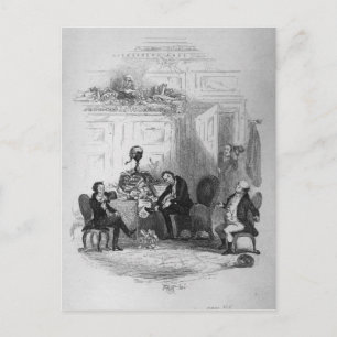 Postal La primera entrevista con el Sr. Serjeant Snubbin