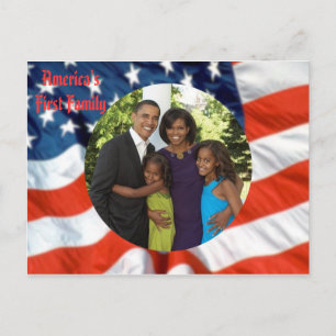 Postal La primera foto familiar del presidente Obama en E