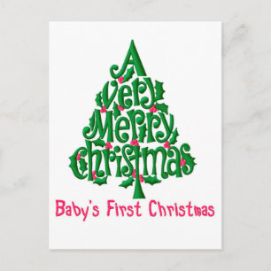 Postal La primera Navidad del bebé