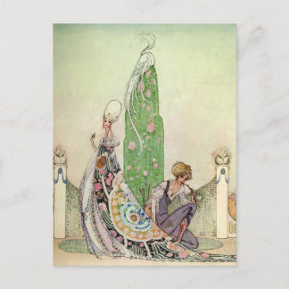Postal La princesa de Kay Nielsen y el jardinero