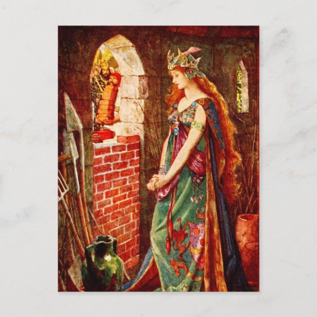 Postal La princesa encarcelada (Anverso)