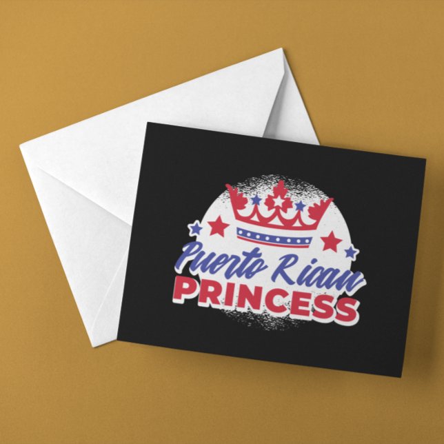 Postal La princesa puertorriqueña cute el orgullo Chica B (Puerto Rican Princess Cute Boricua Girl Pride Postcard)