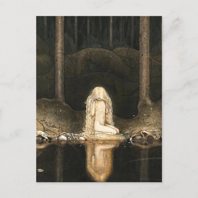 Postal La princesa Tuvstarr mirando su reflexión (Anverso)