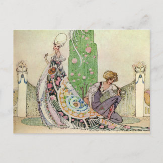 Postal La princesa y el jardinero de Kay Nielsen