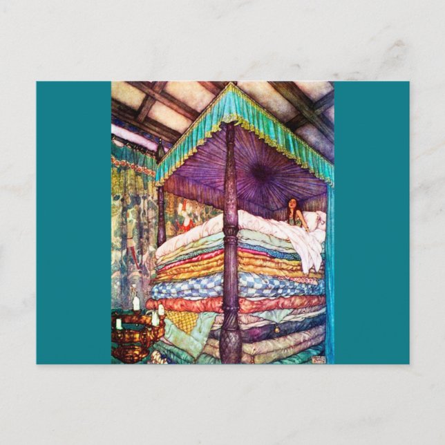 Postal La princesa y el té (Anverso)