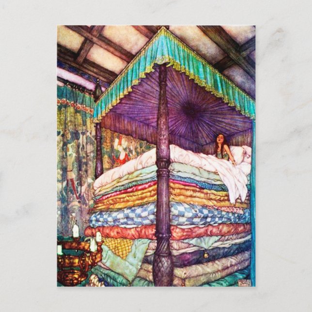 Postal La princesa y el té (Anverso)