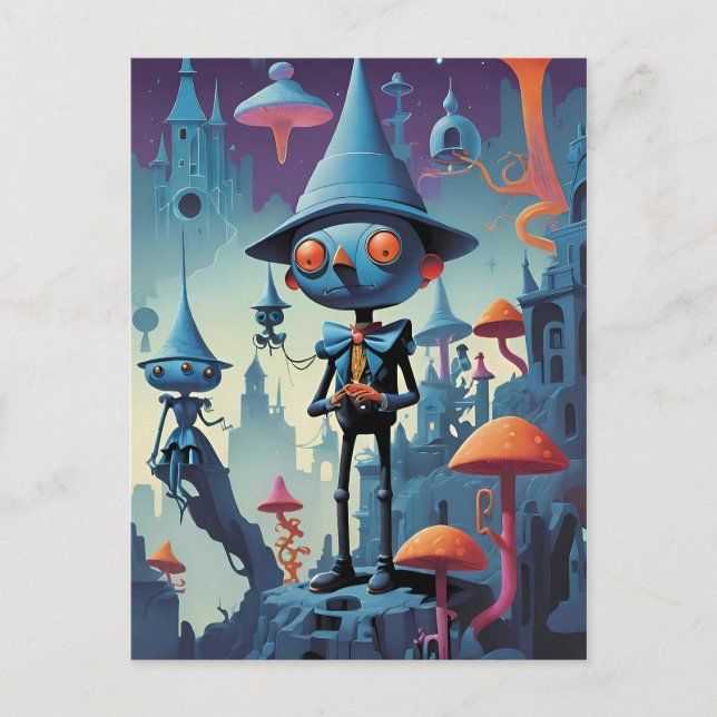 Postal La princesa y la fantasía de Pauper Ken Gage (Anverso)