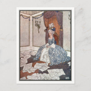 Postal La princesa y los periódicos de Edmund Dulac