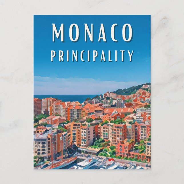 Postal La principauté de Monaco (Anverso)