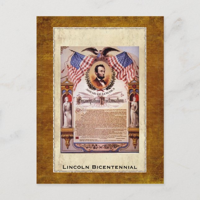 Postal La Proclamación de Emancipación (Anverso)