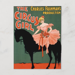 Postal La producción de Charles Frohman, el Chica del cir