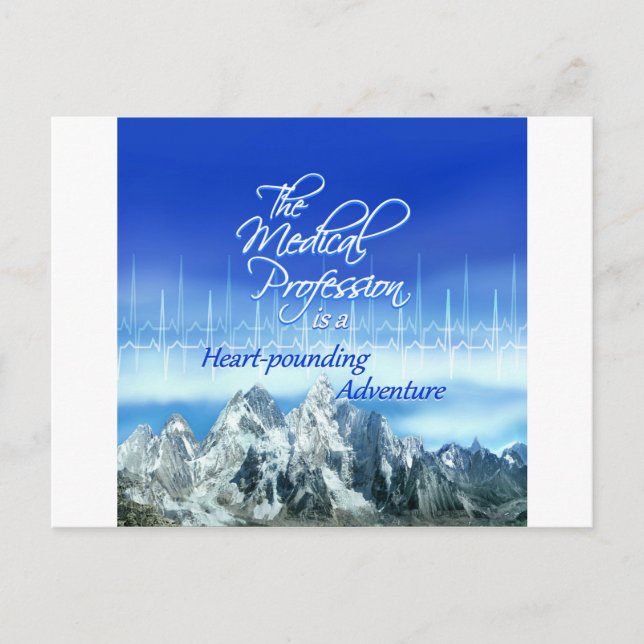 Postal La profesión médica es un Adventure_Heartbeat & Mo (Anverso)