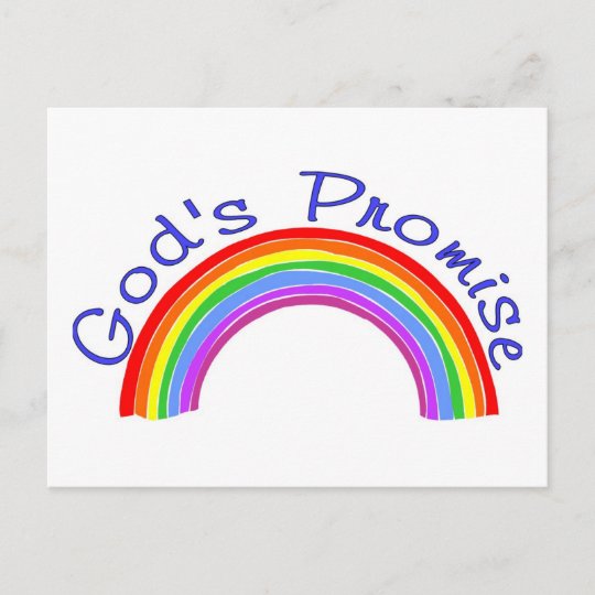 Postal La Promesa De Dios Con El Arcoiris Cristiano Zazzle Es