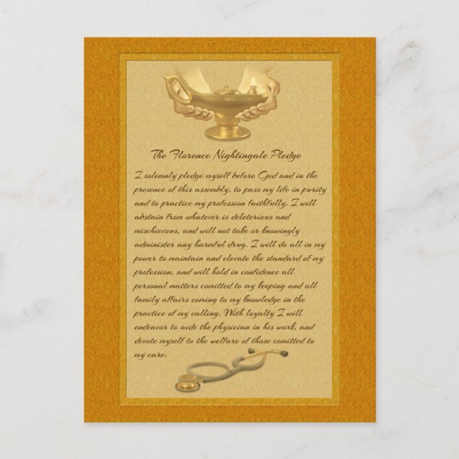 Postal La promesa de Florencia Nightingale (Anverso)