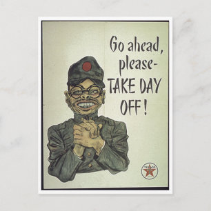 Postal La propaganda anti-japonesa se va