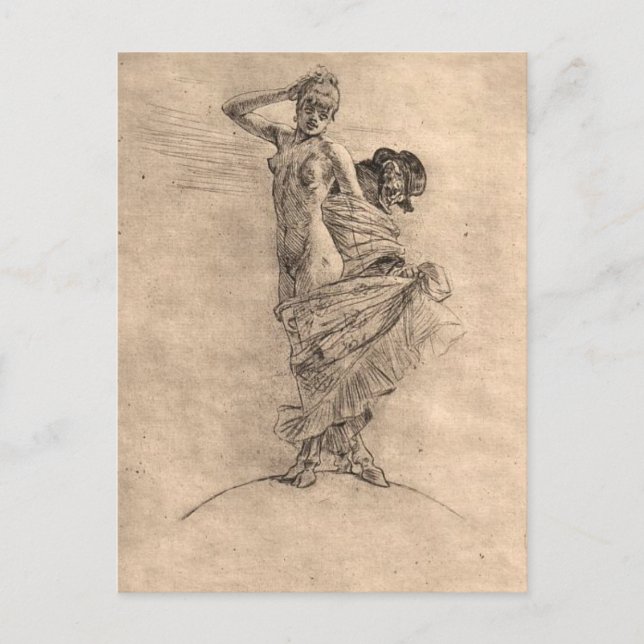 Postal La prostitución y la locura dominan el mundo (Anverso)