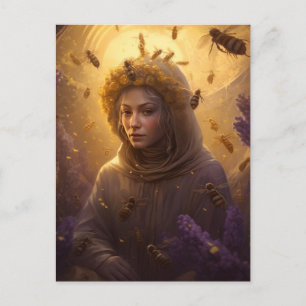 Postal La protectora de la doncella de miel